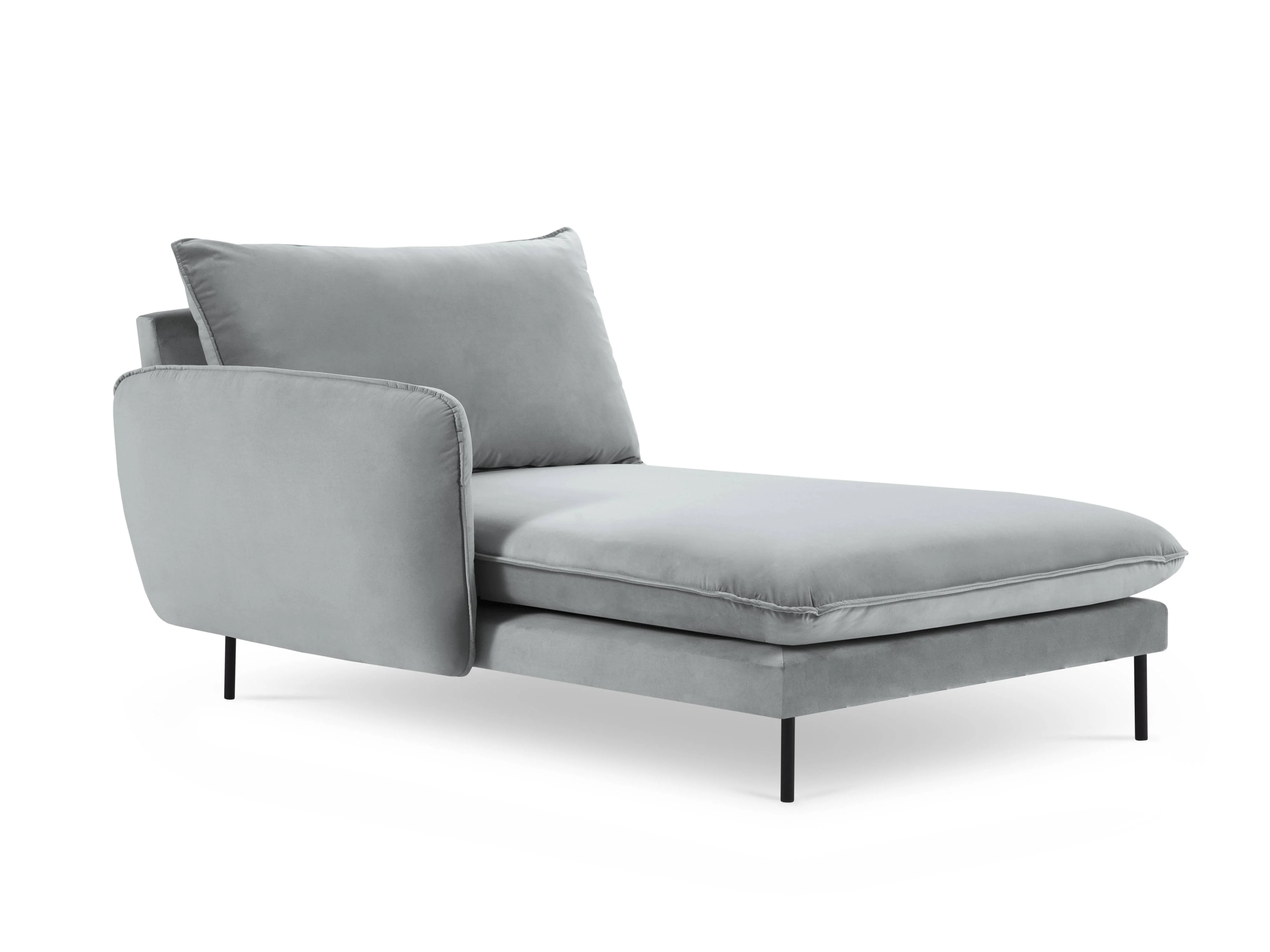 Chaise longue Vienna links velvet