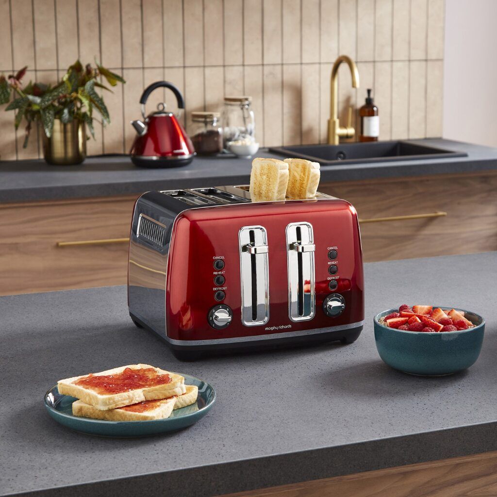 Morphy Richards Accents 4 Slice Toaster Metallic Purple