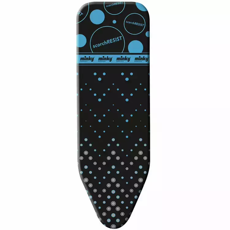 Minky 122x38cm Scorch Resist Ironing Board Cover- Black