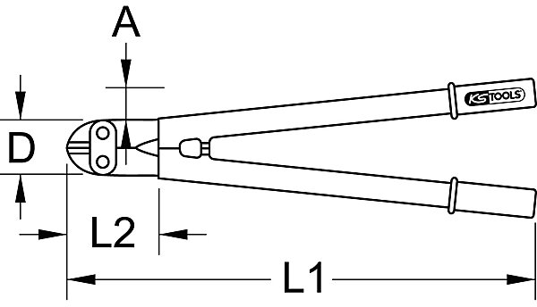 KS Tools - 118.0218 - Coupe-boulons à bras forgés, L.450 mm - 18''