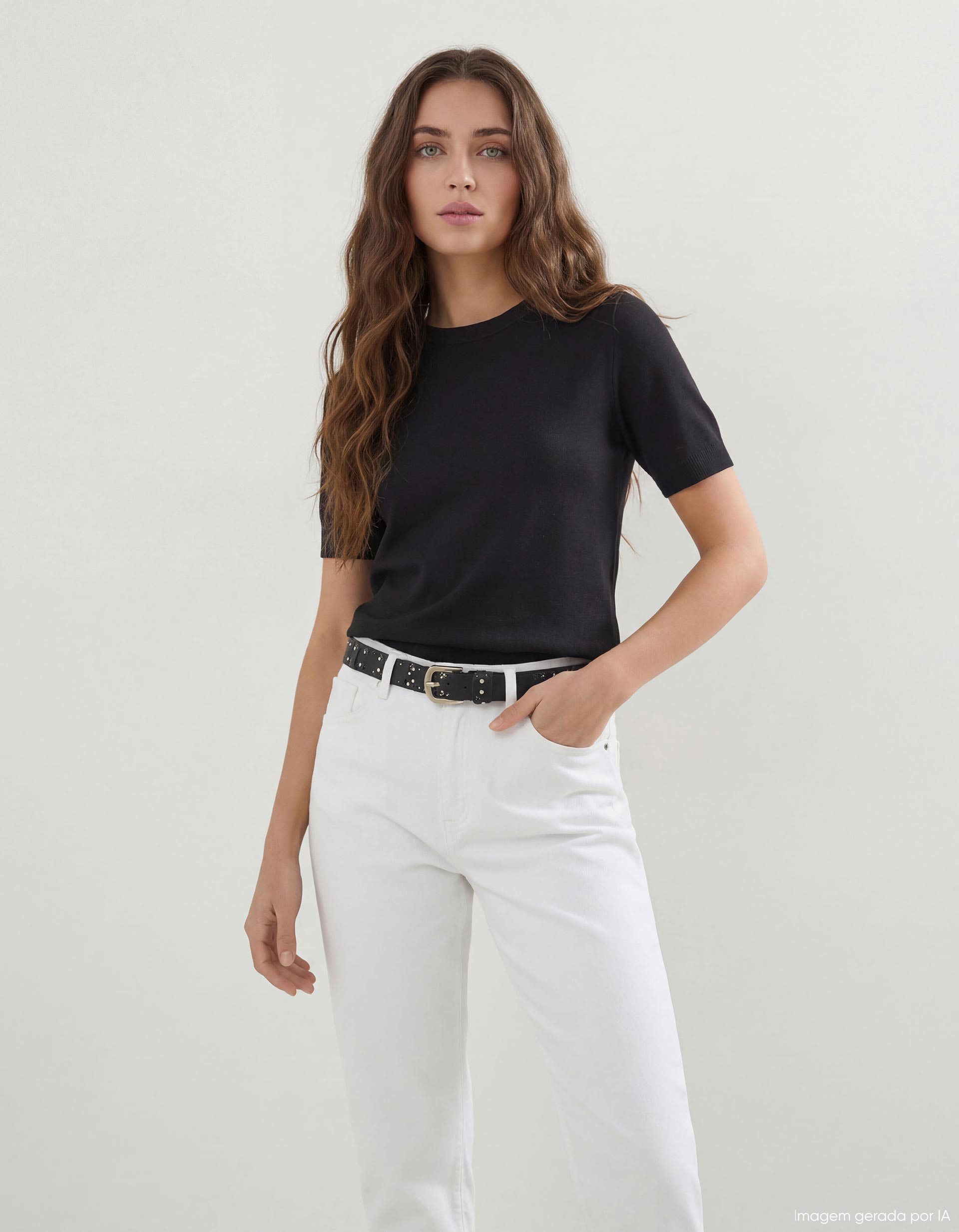 Camisola de Malha, Mulher, Preto