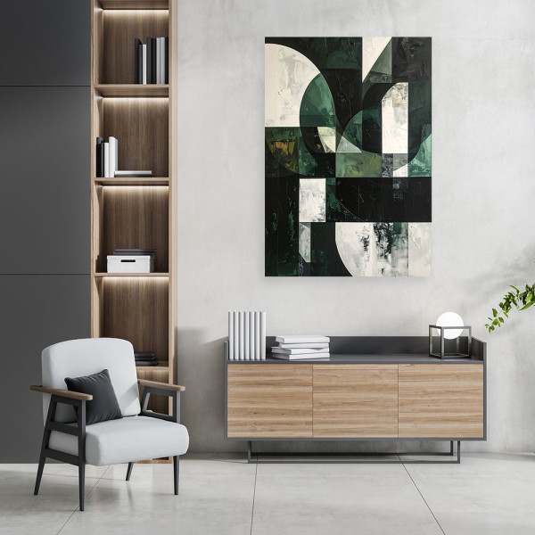 Obraz do salonu sypialni biura, Abstrakcja kształty geometryczne 20x30