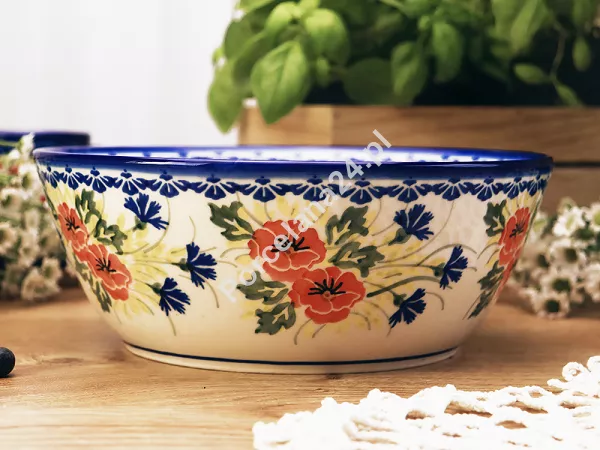Salaterka 23 cm Bolesławiec - Maki Smolińskiej gat. I