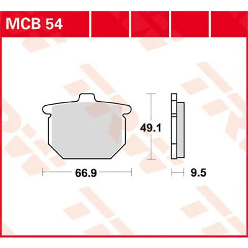 TRW Allround Organic Standard Honda CB 750 F Bol Dor 81 brake pads