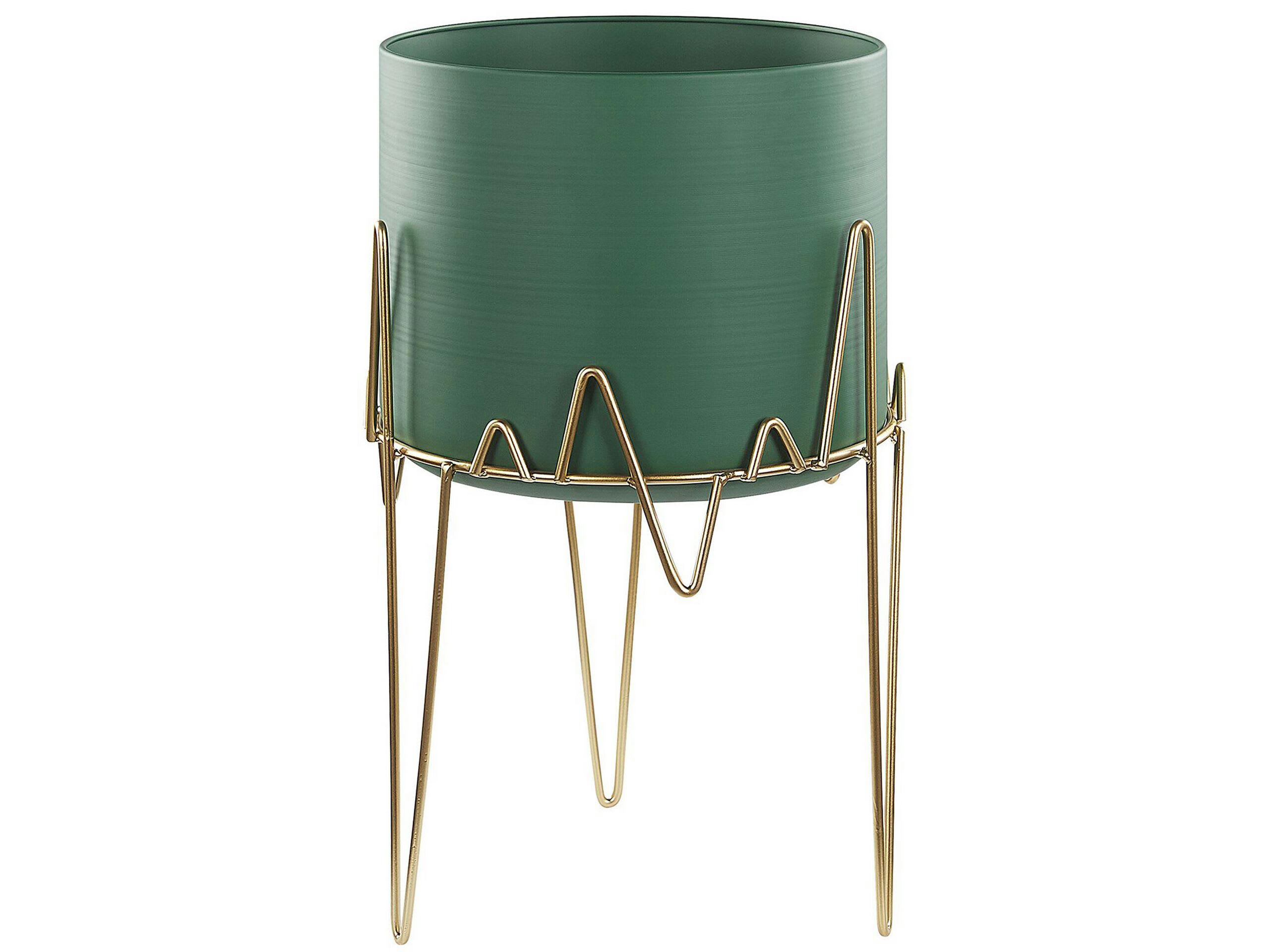 KALANDRA - Cache-pot d'extérieur en métal vert H50