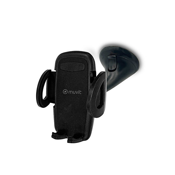 Muvit Support Voiture Universel 2 en 1 avec Pince Extensible à 92mm Noir