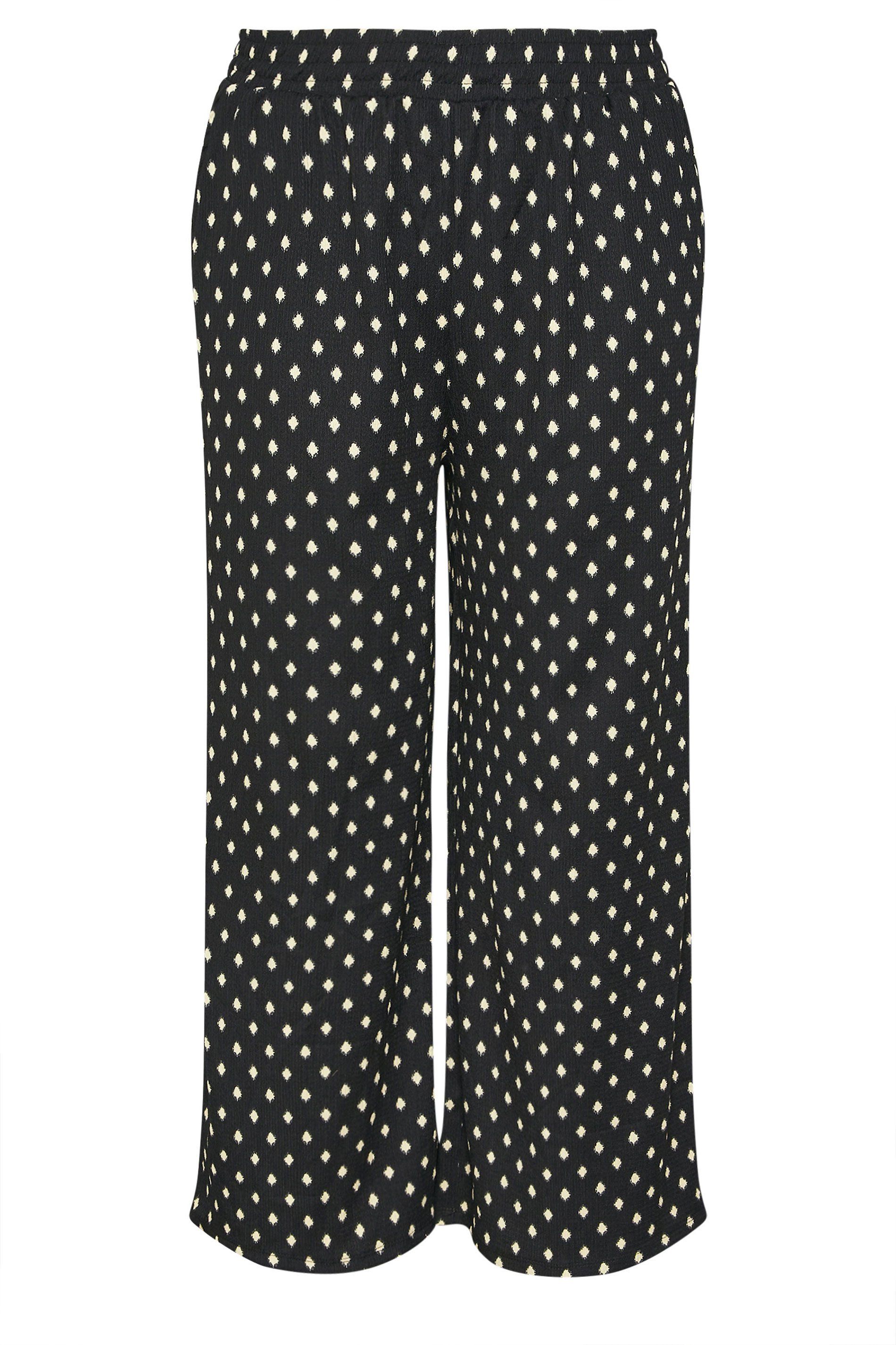 Yours Spot Print Wide Leg Trousers