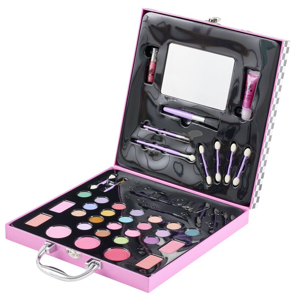 Palette maquillage enfant transportable avec anse et miroir 25xH25cm