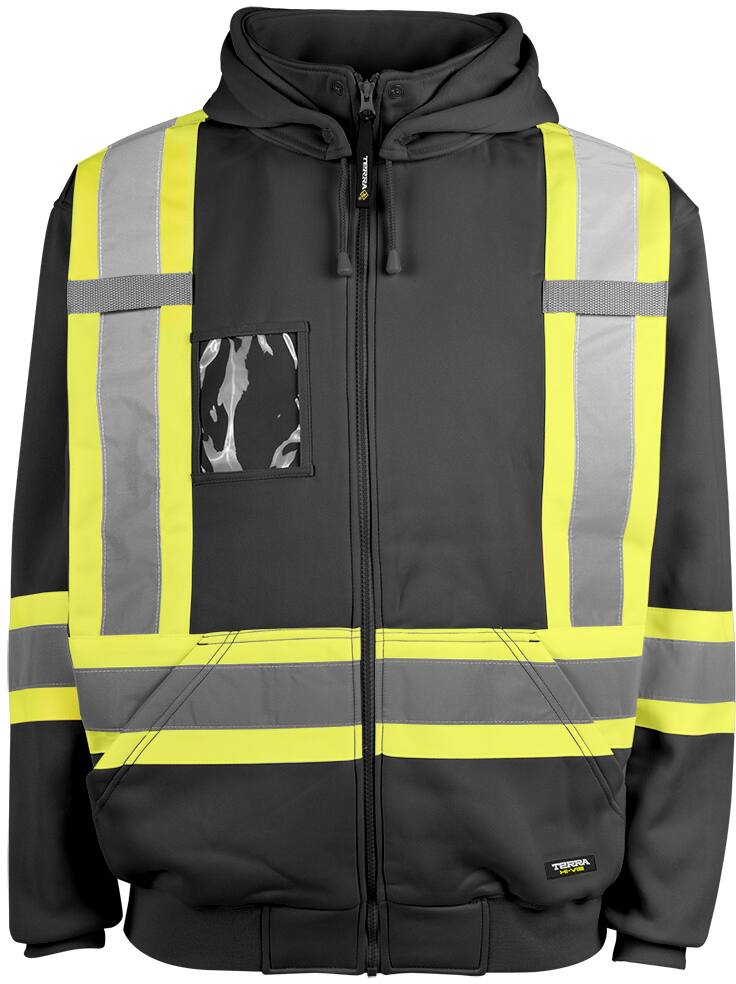 Terra Hi-Vis Fleece Hoodie, Black