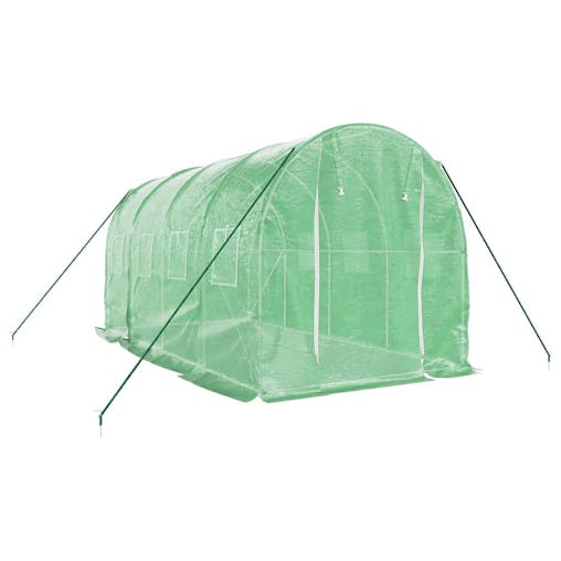 NNEVL Greenhouse with Steel Frame Green 8 m&sup2; 4x2x2 m