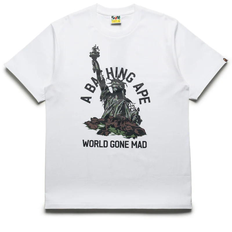 A Bathing Ape Statue Of Liberty Tee - White