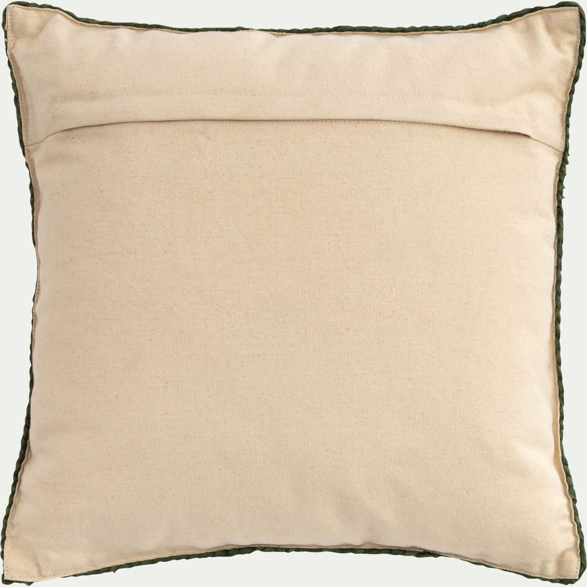 LOZE - coussin en jute avec finition liseré 45x45cm - naturel