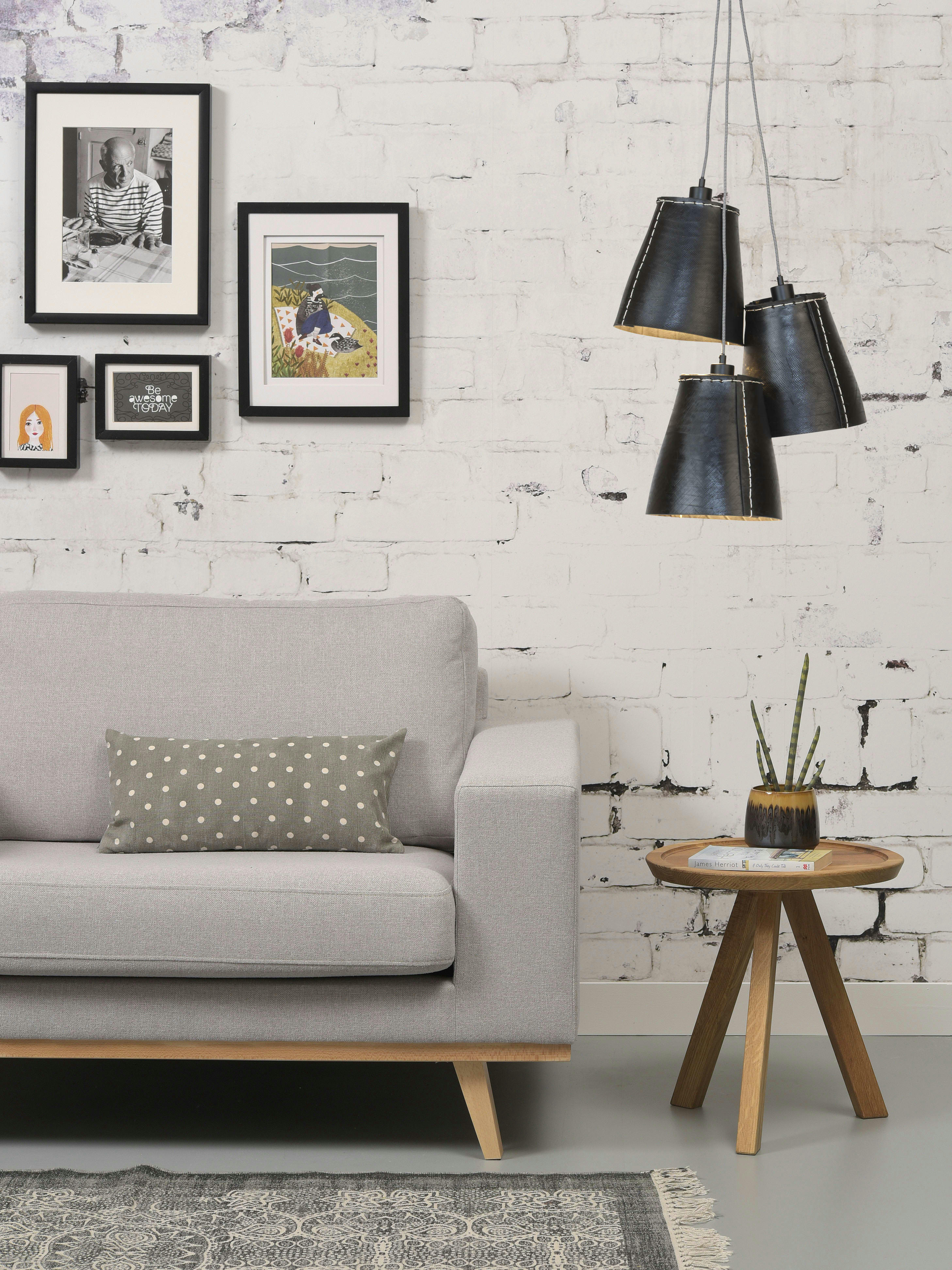 AMAZON - Suspension triple pneu recyclé  noir, h. 60cm