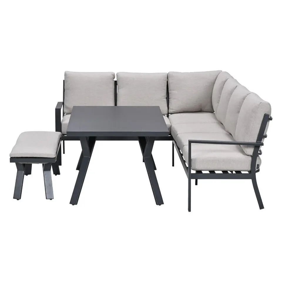 Garden Impressions Senja lounge dining set 4-delig links - sandstone