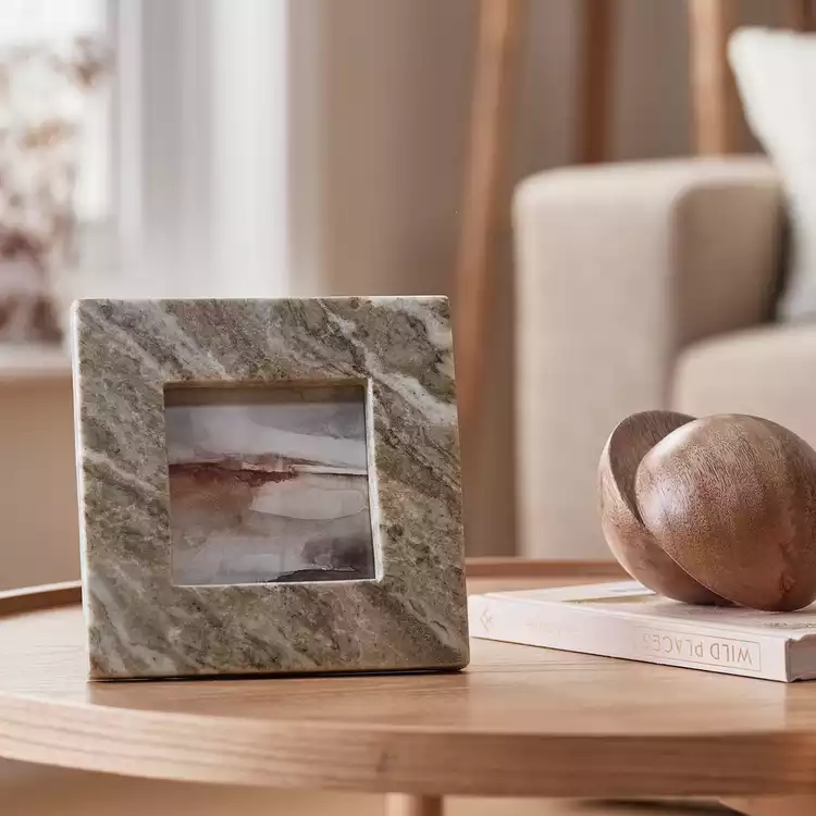 Habitat Natural Marble Picture Frame - 4x4"