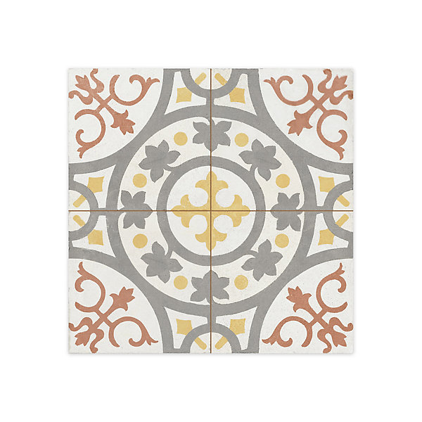 Carrelage Vintage effet Carreau ciment Multicolore Segovia 45x45x0,95 cm Ardina - Sol et mur intérieur (vendu par carton de 1 m²)