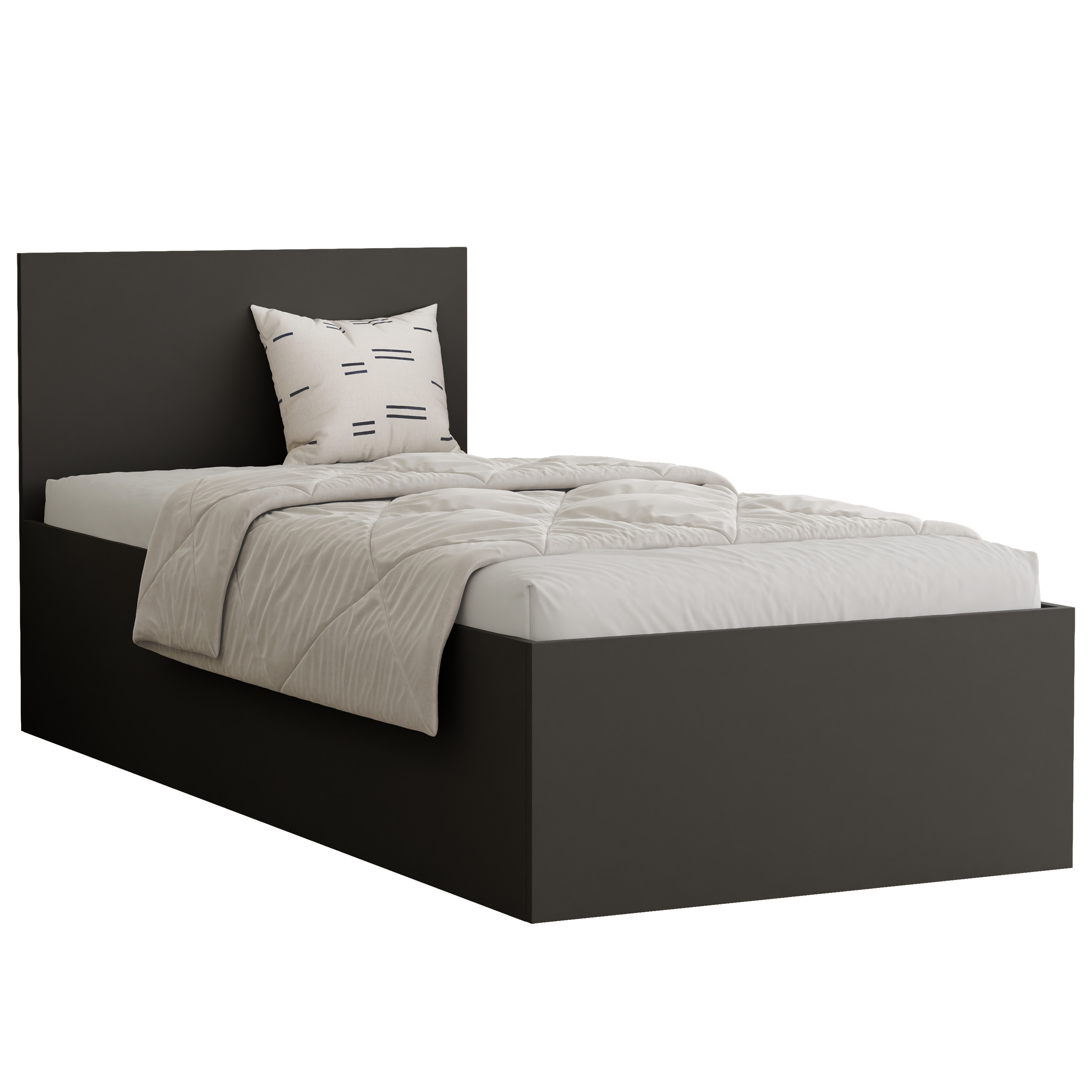 Łóżko dziecięce SIMPLE bez materaca | 90x200 Czarne