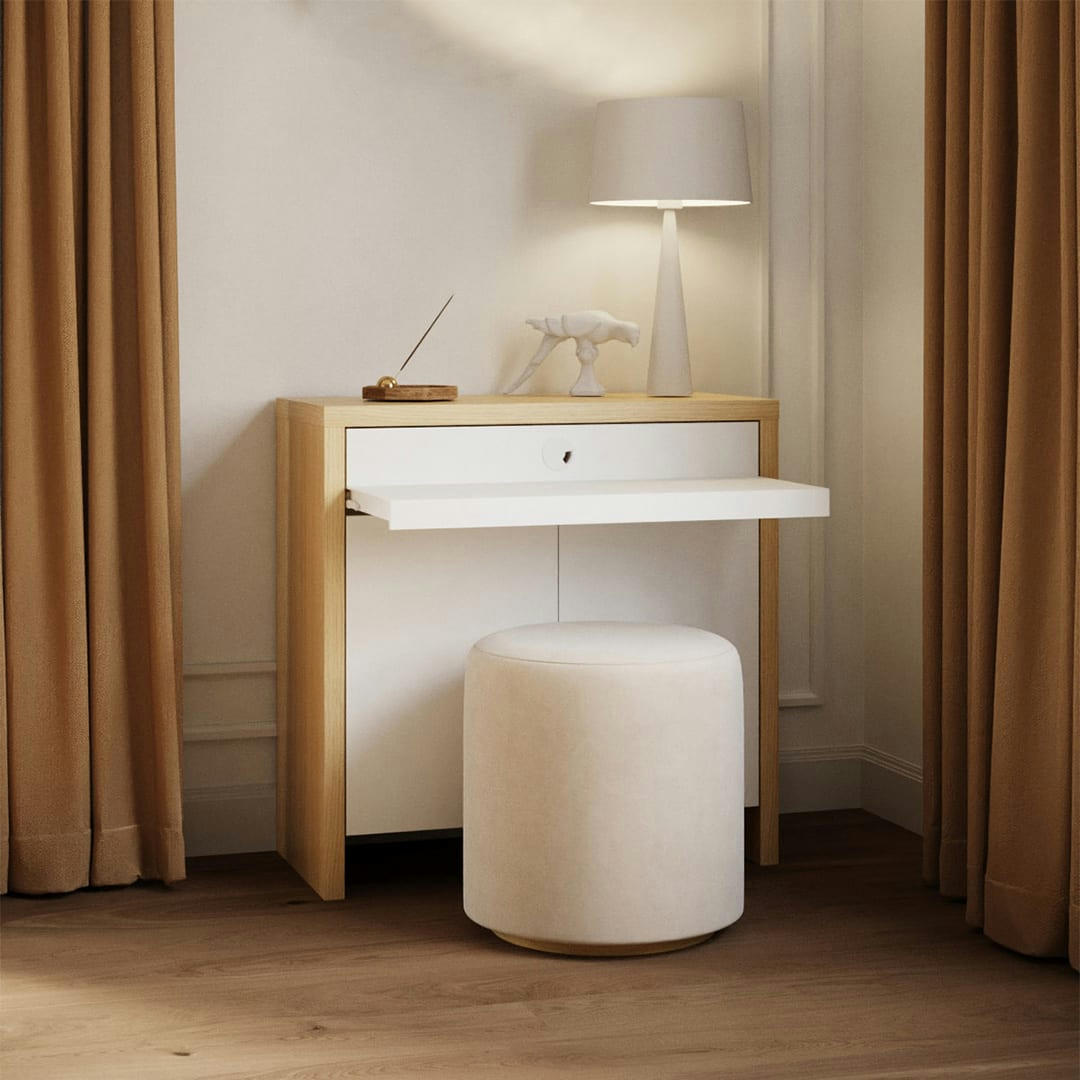OLIVAL - Bureau  placage Chêne clair et blanc