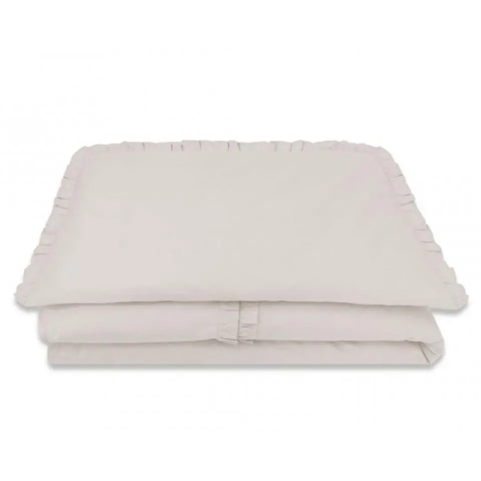Zavelo Peuter Dekbedovertrek Royal Ruches Beige 120 x 150 cm