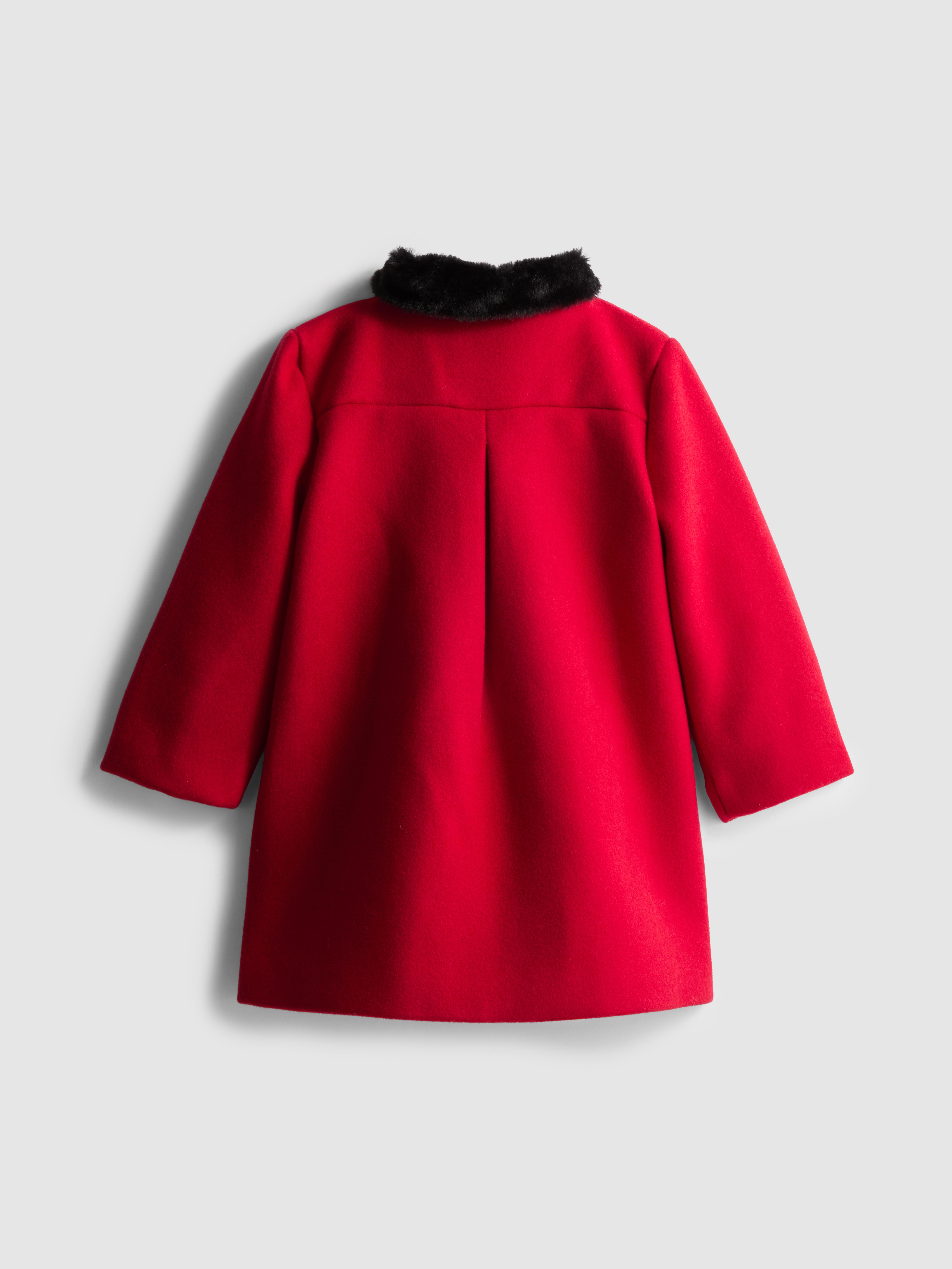 0-36mths | Faux Fur Collared Coat and Hat Set