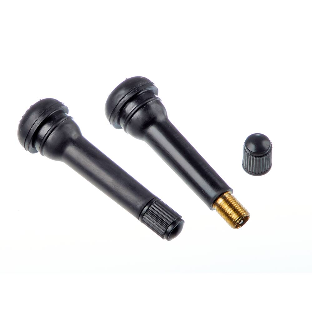 Certified TR418 Rubber & Copper Tubeless Tire Valves, 2-pcs