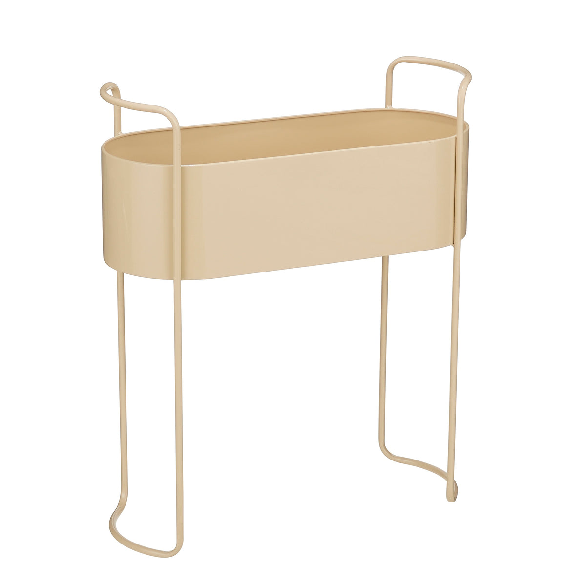 Mica Decorations Moritz Plantenstandaard – Plantenpot voor Bloemen en Kamerplanten – Bloempotten voor Binnen – 55 x 24 x 65 cm – IJzer – Beige