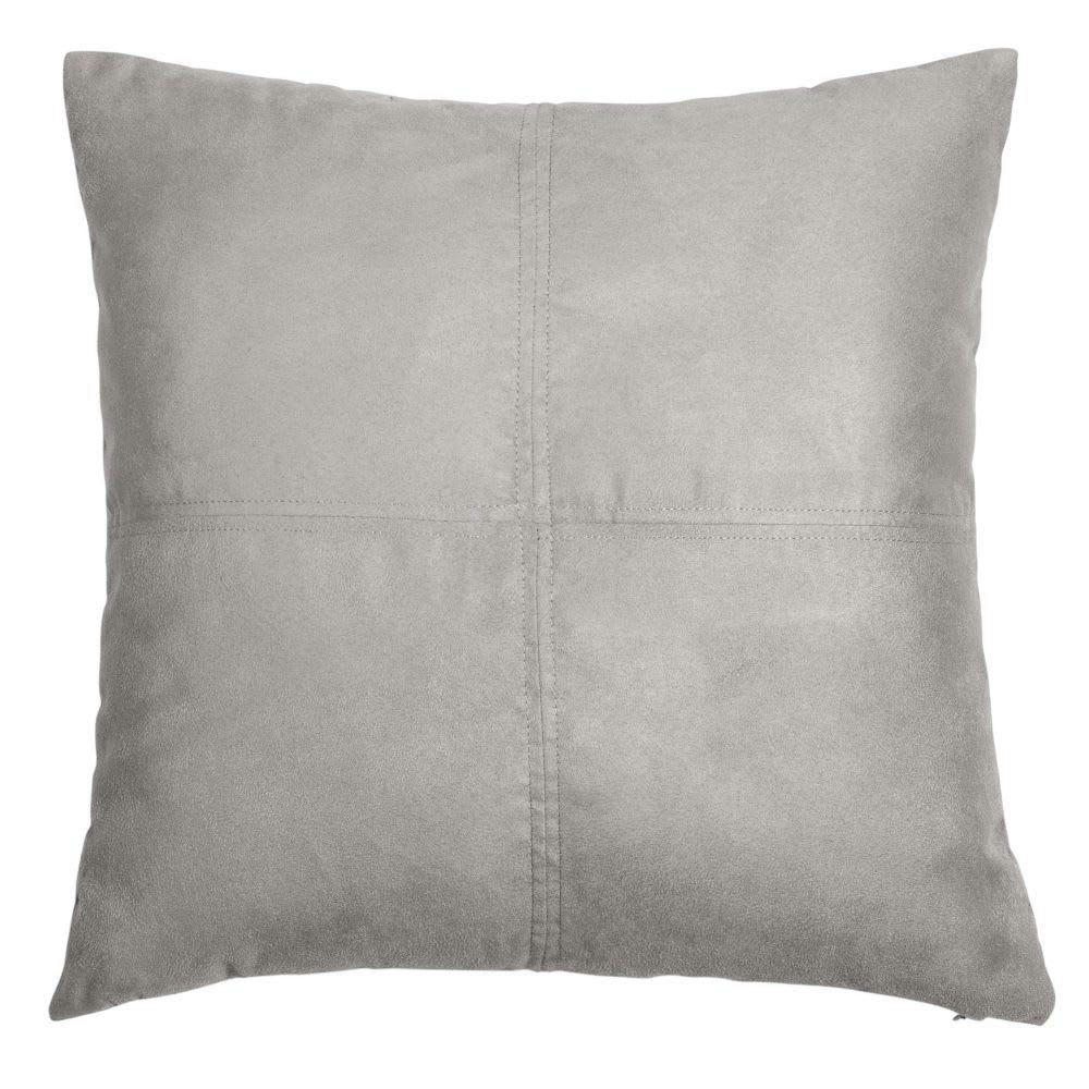 - Coussin en suédine grise 40x40