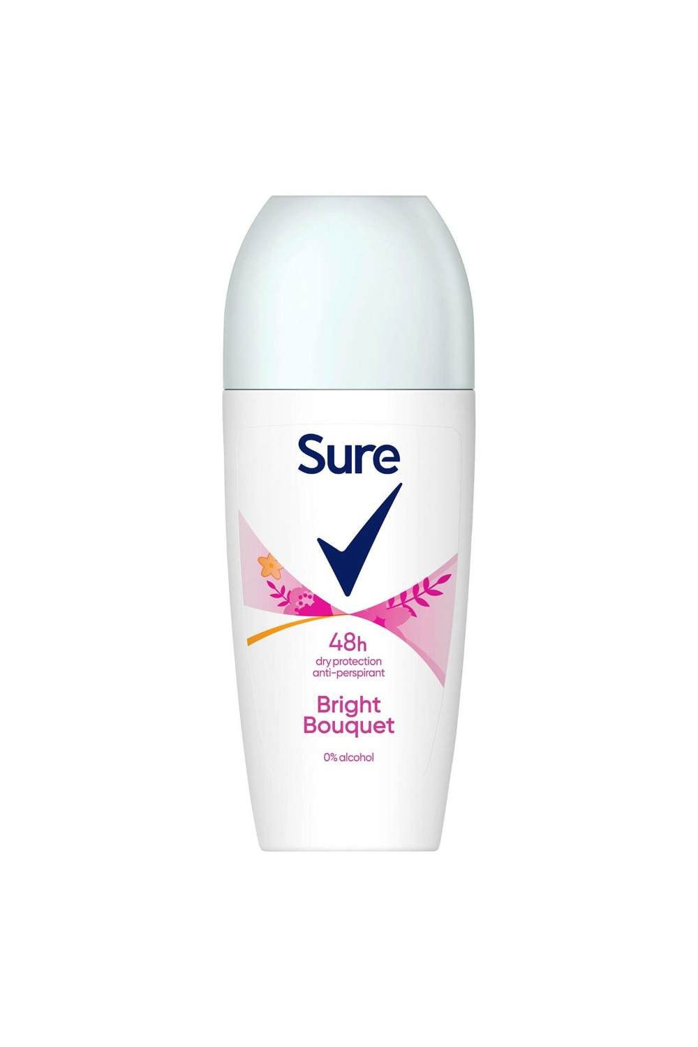 Sure Women Roll On Bright Bouquet 'AntiPerspirant Deo' 48H Nonstop, 12x50ml