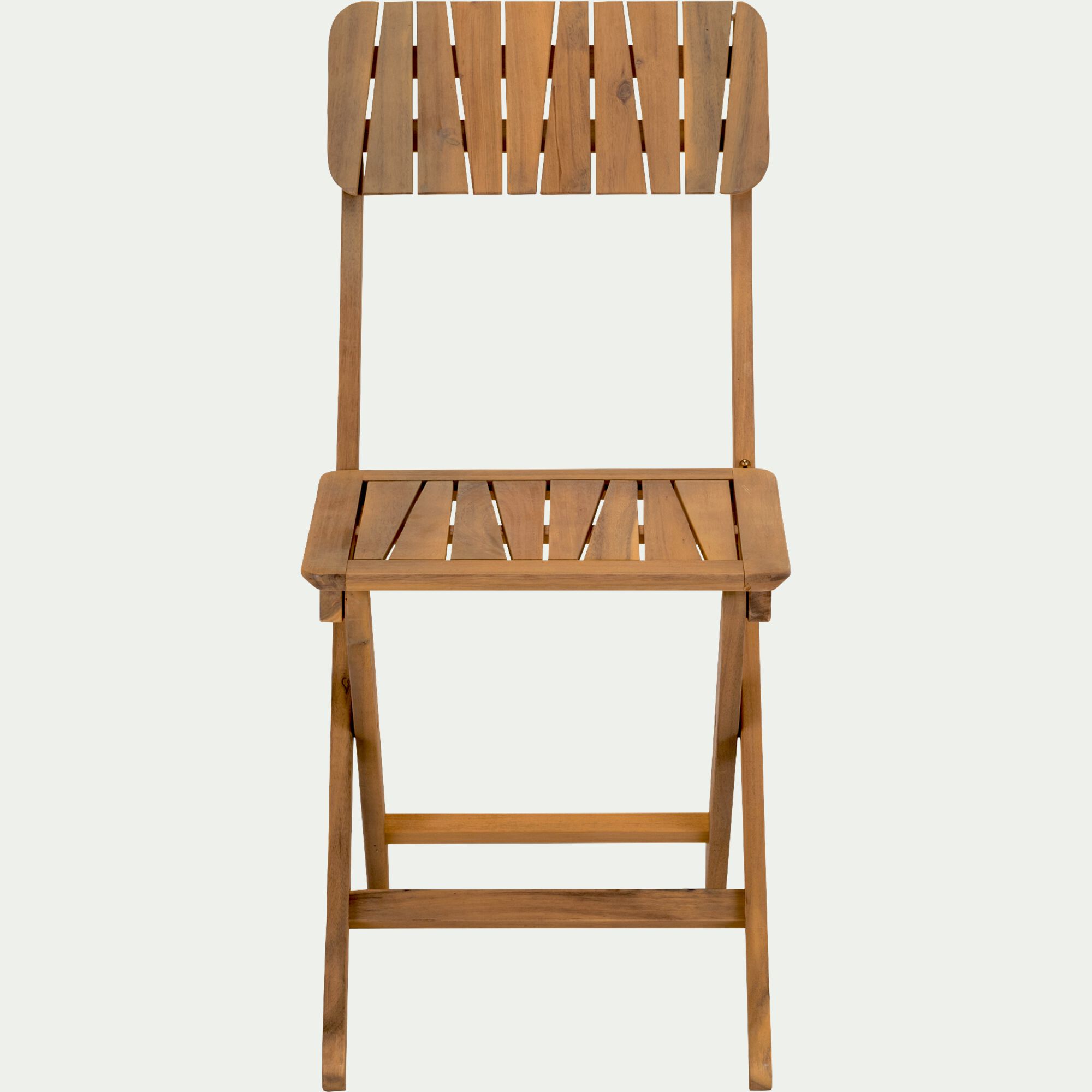 CARLO - Chaise de jardin pliante en acacia huilé - bois foncé
