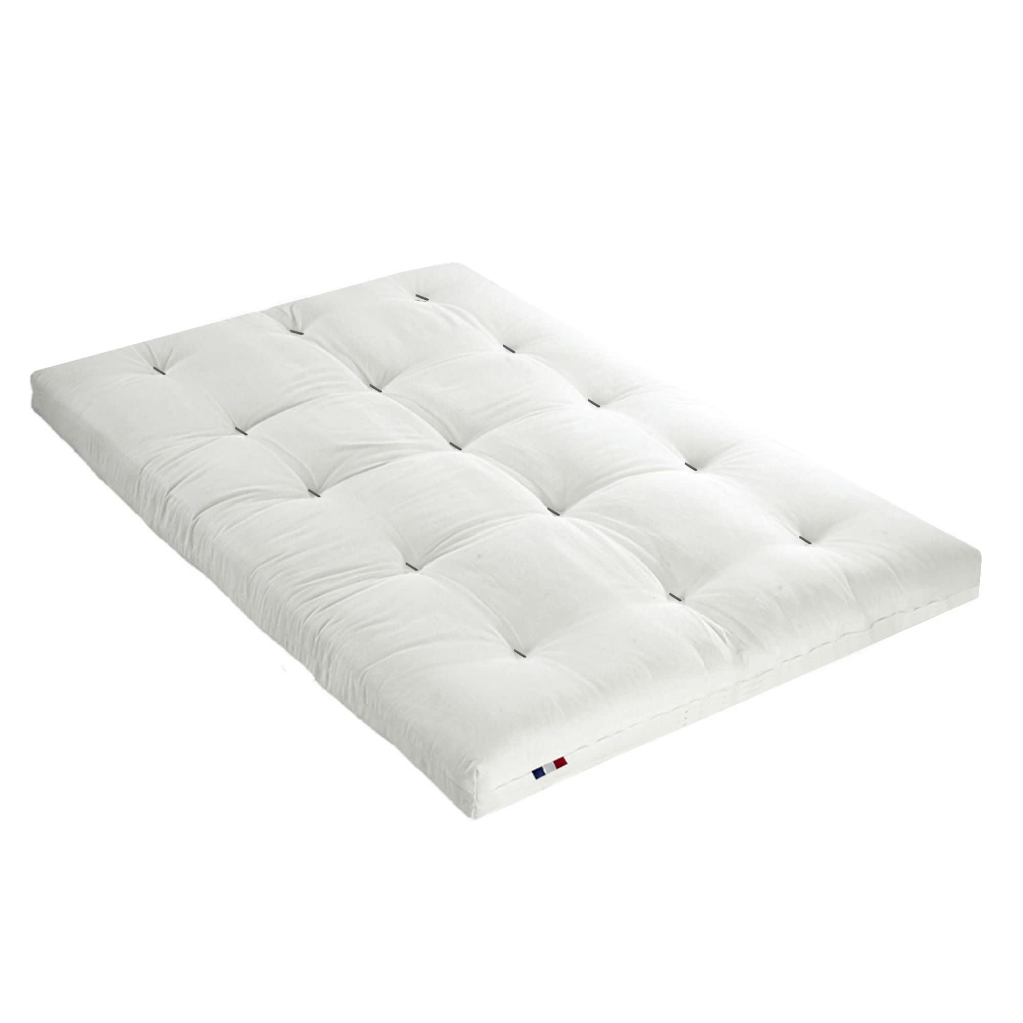 FUTON COTON - Matelas futon coton écru 160x200