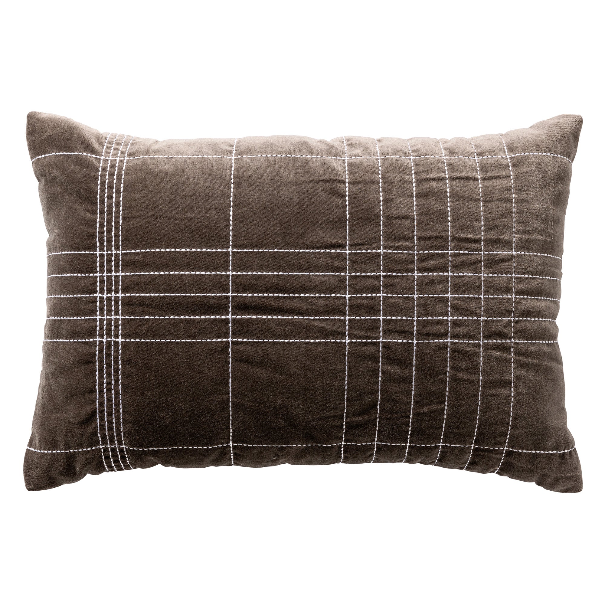 SELAH - kussenhoes 40x60 cm - velvet - 100% katoen - taupe