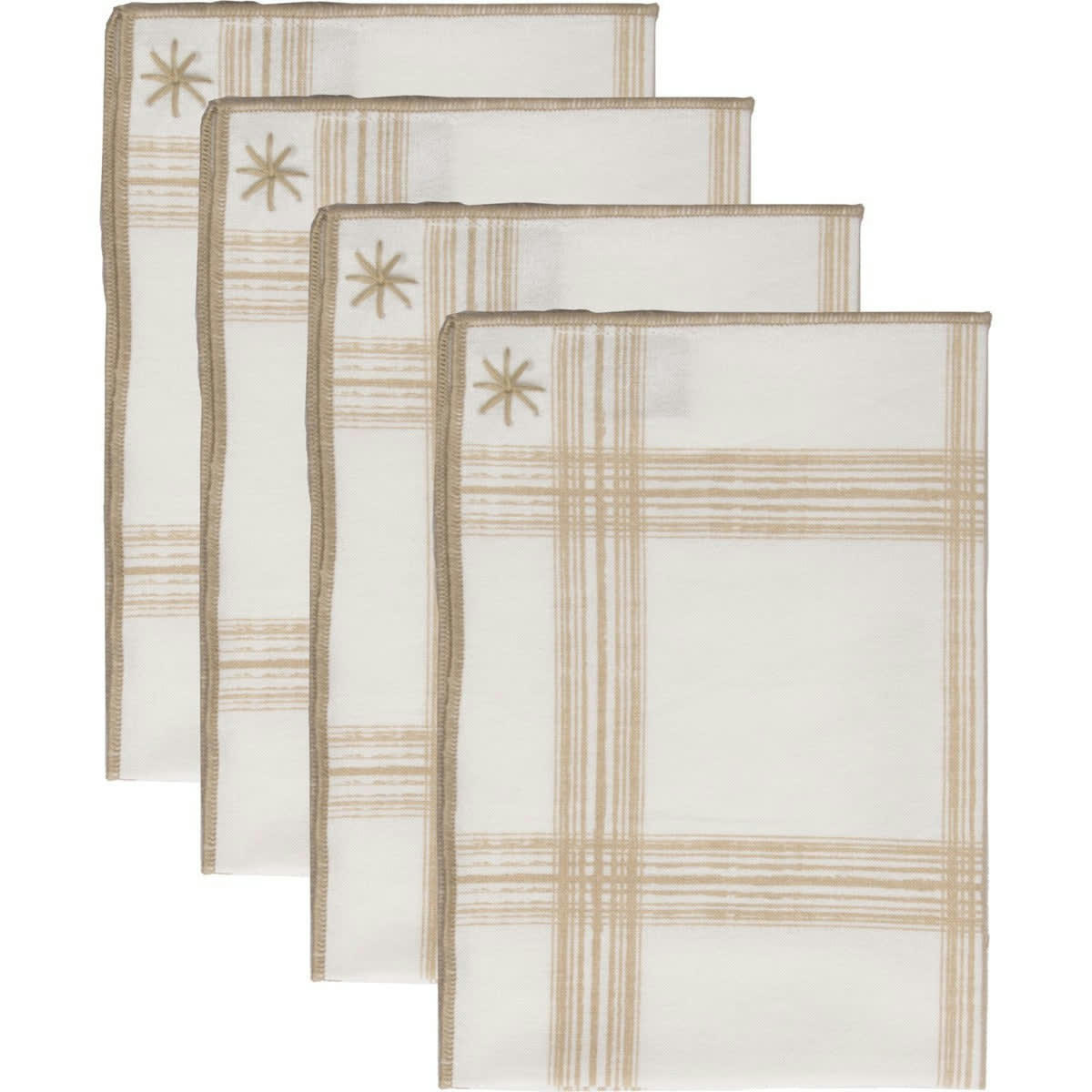 MADRAS - Serviettes de table (x4) coton  45x45 sable