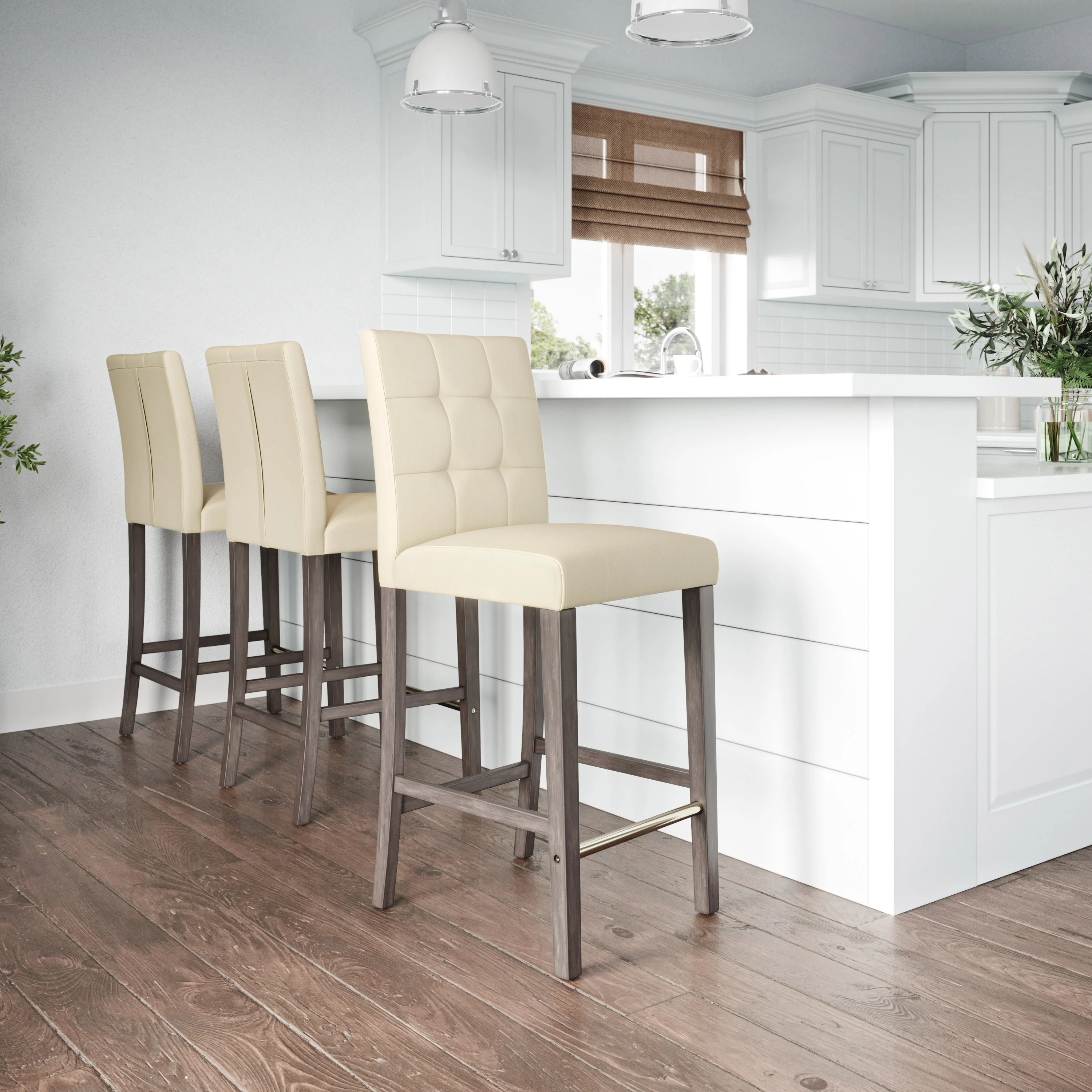 Leila Upholstered 31 Bar Height Barstool