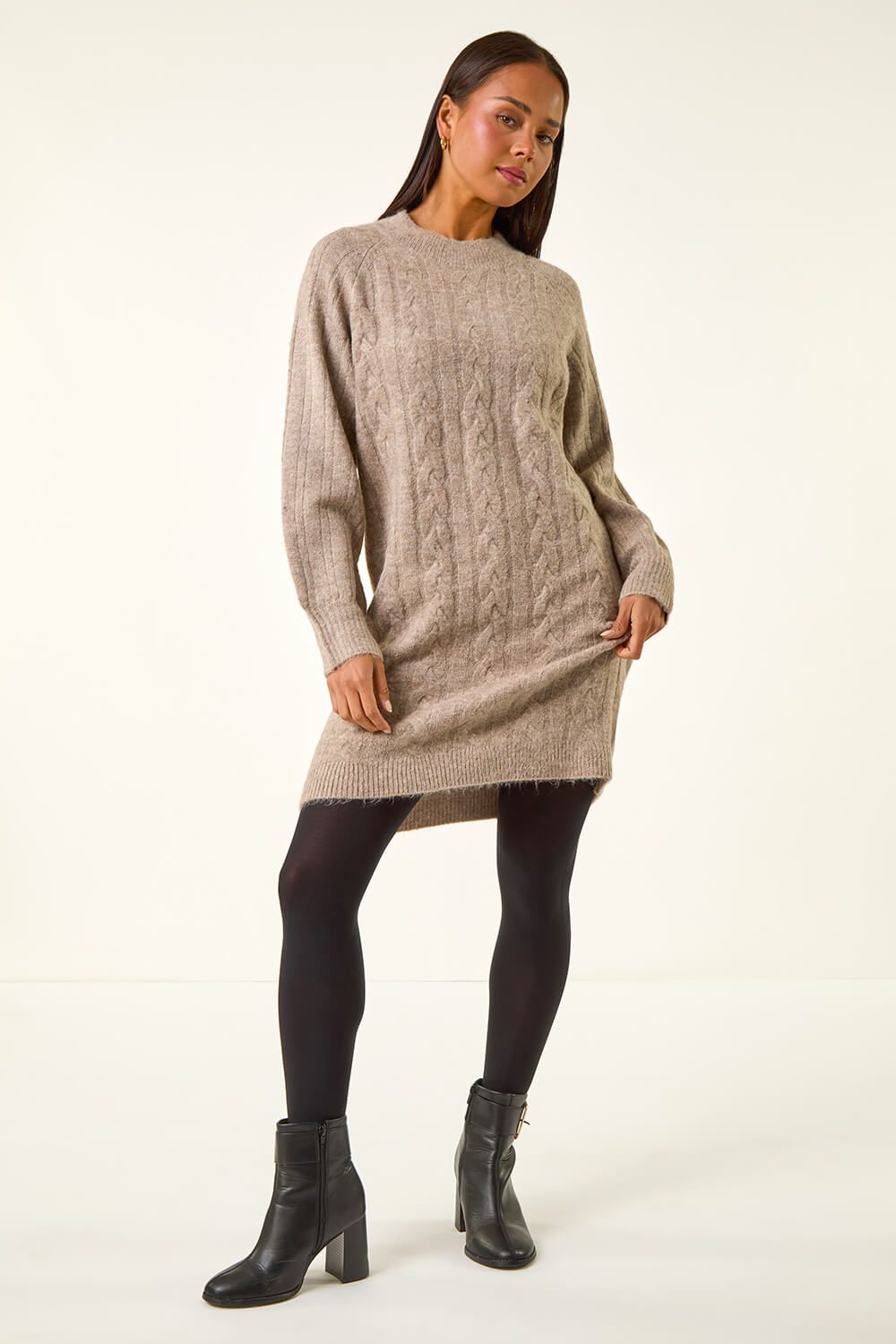 Roman Petite Cable Knit Shift Dress