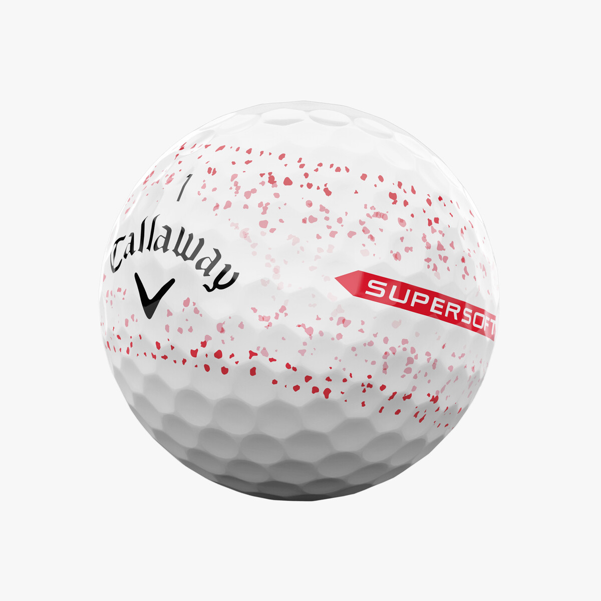 Supersoft Splatter 360 Red Golf Balls