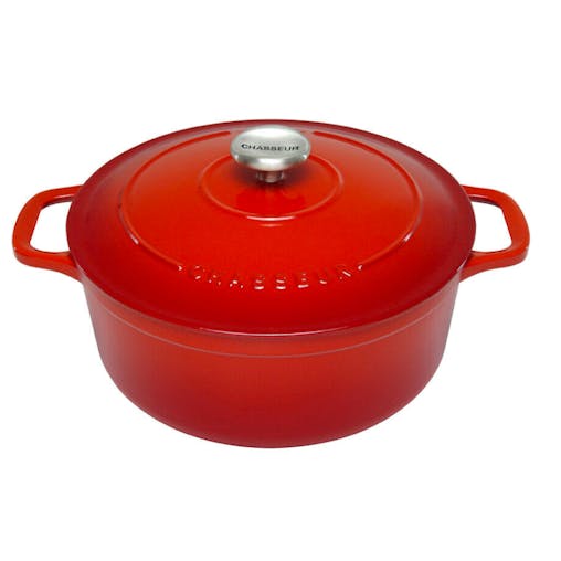 New Chasseur Round French Oven 24Cm / 4 Litre Red - Made In France