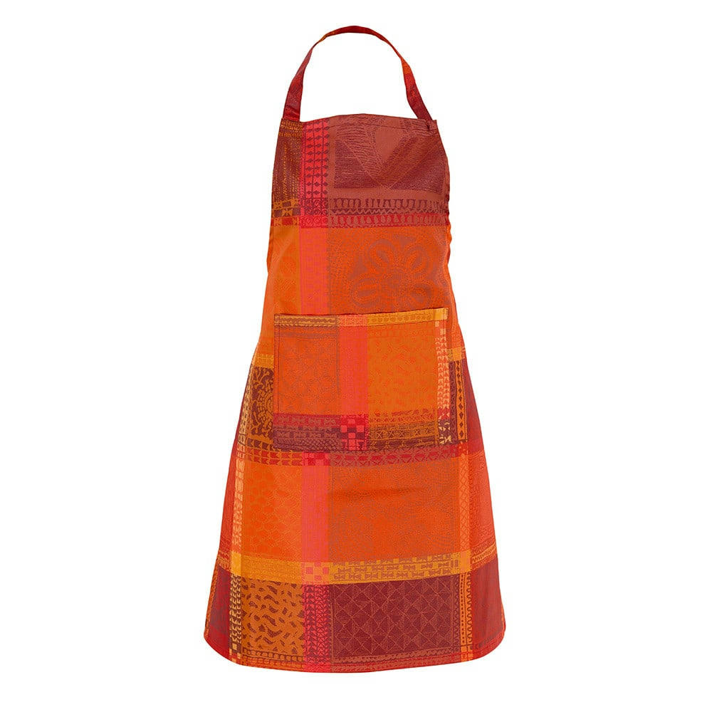 MILLE WAX KETCHUP - Tablier  pur coton rouge 80x90