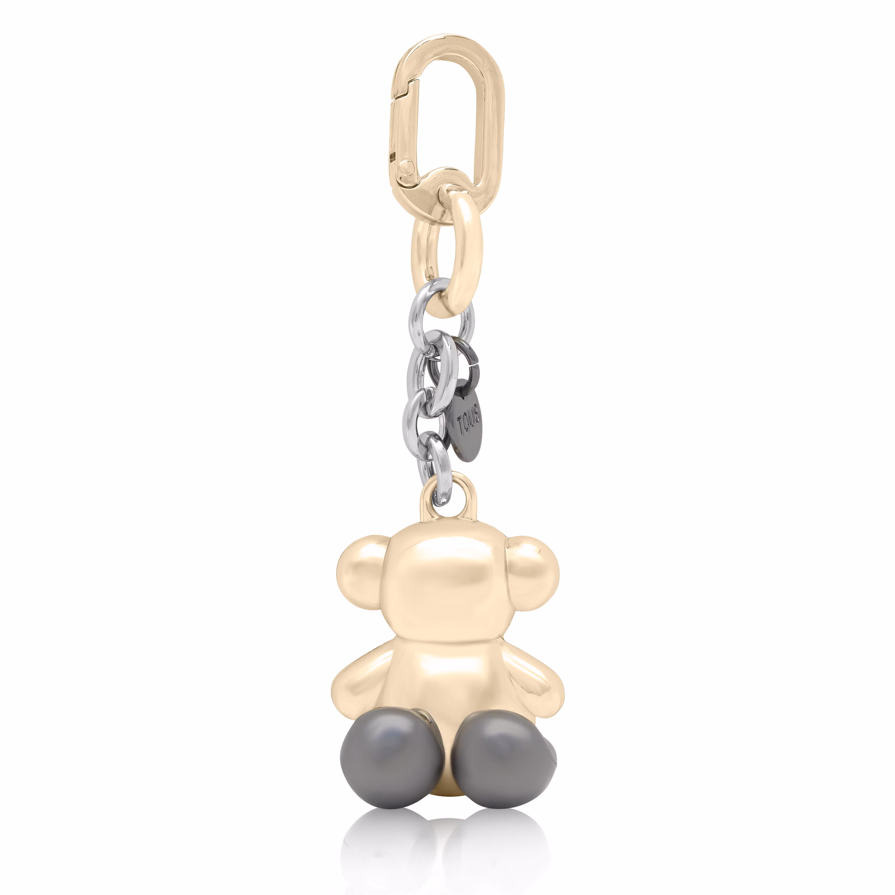 Llavero metal dorado y plateado Bold Bear