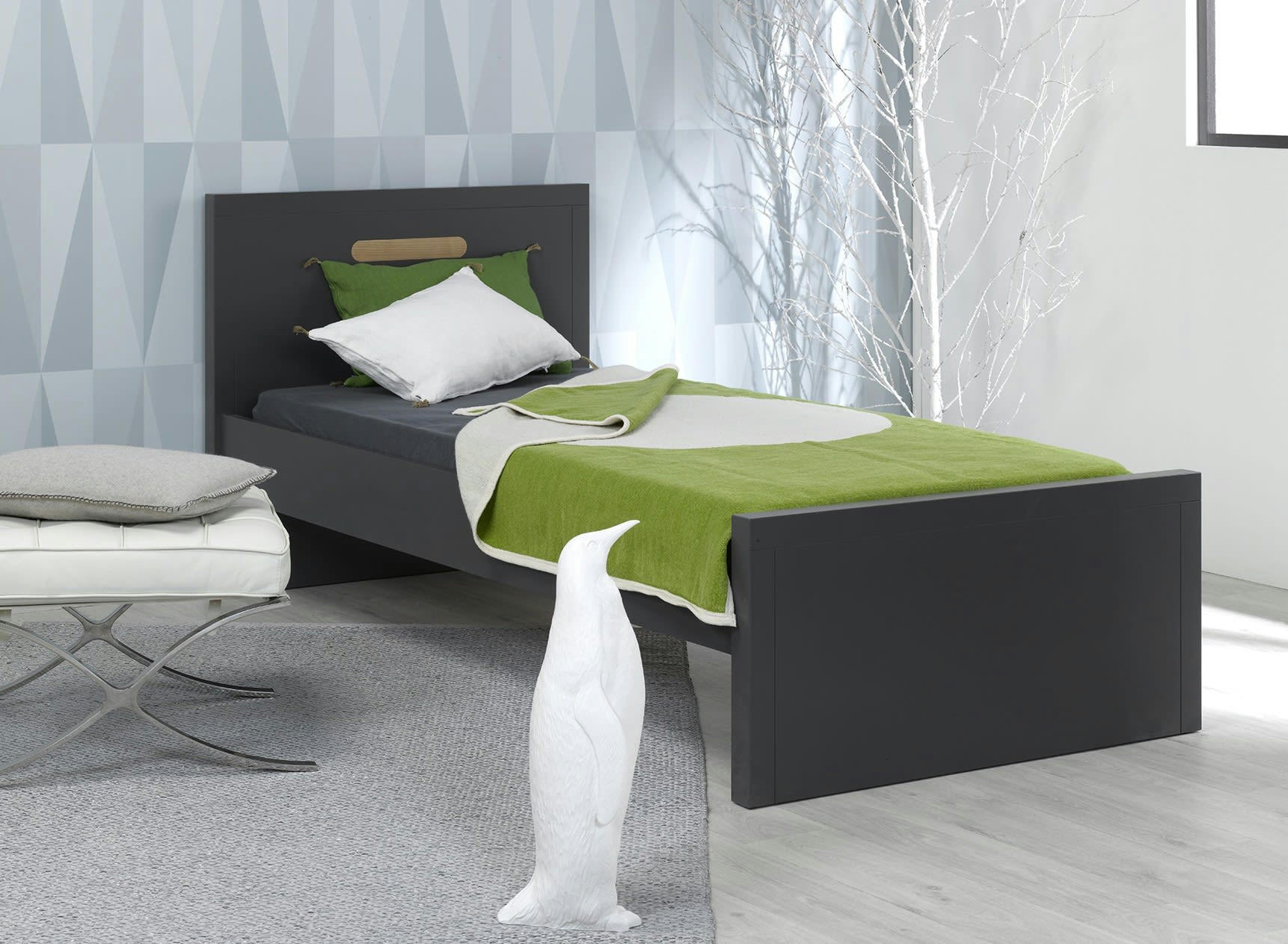 ANGEL - Lit enfant 90x200 Ardoise