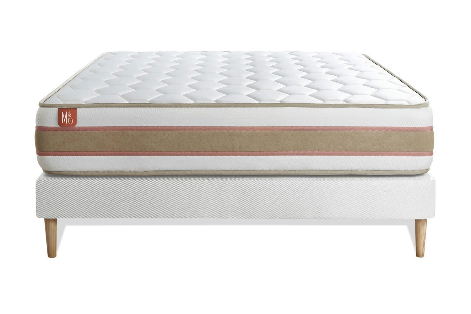 LE DÉLICAT - Ensemble 180x200 Ressorts et mémoire de forme - sommier kit