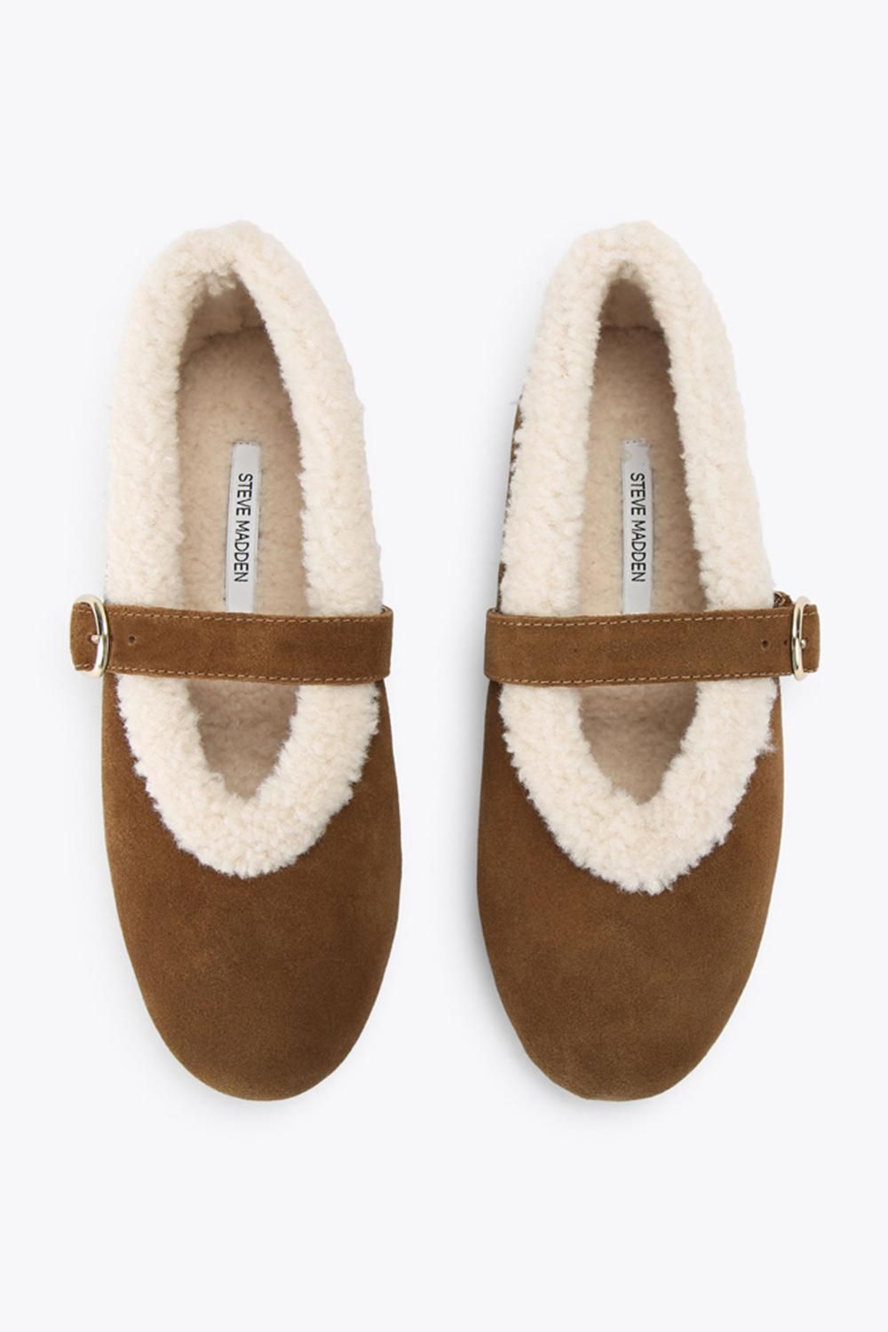 STEVE MADDEN Lodge Brown' Suede Flats