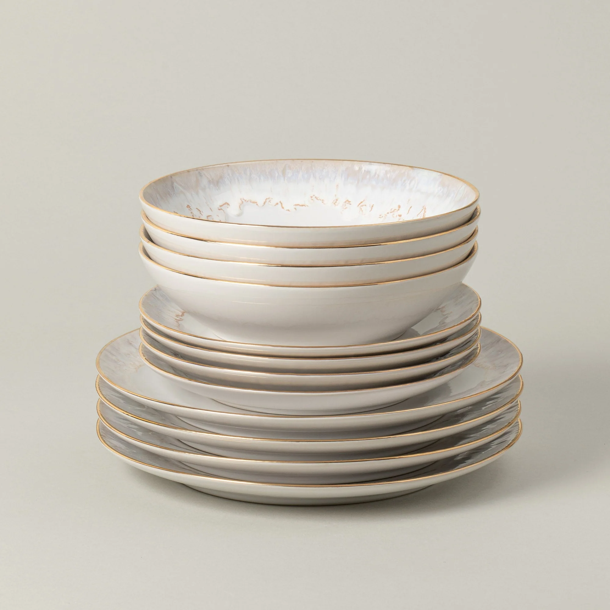 12-Piece Dinnerware Set with Soup/Pasta Bowl Taormina, Casafina by COSTA NOVA