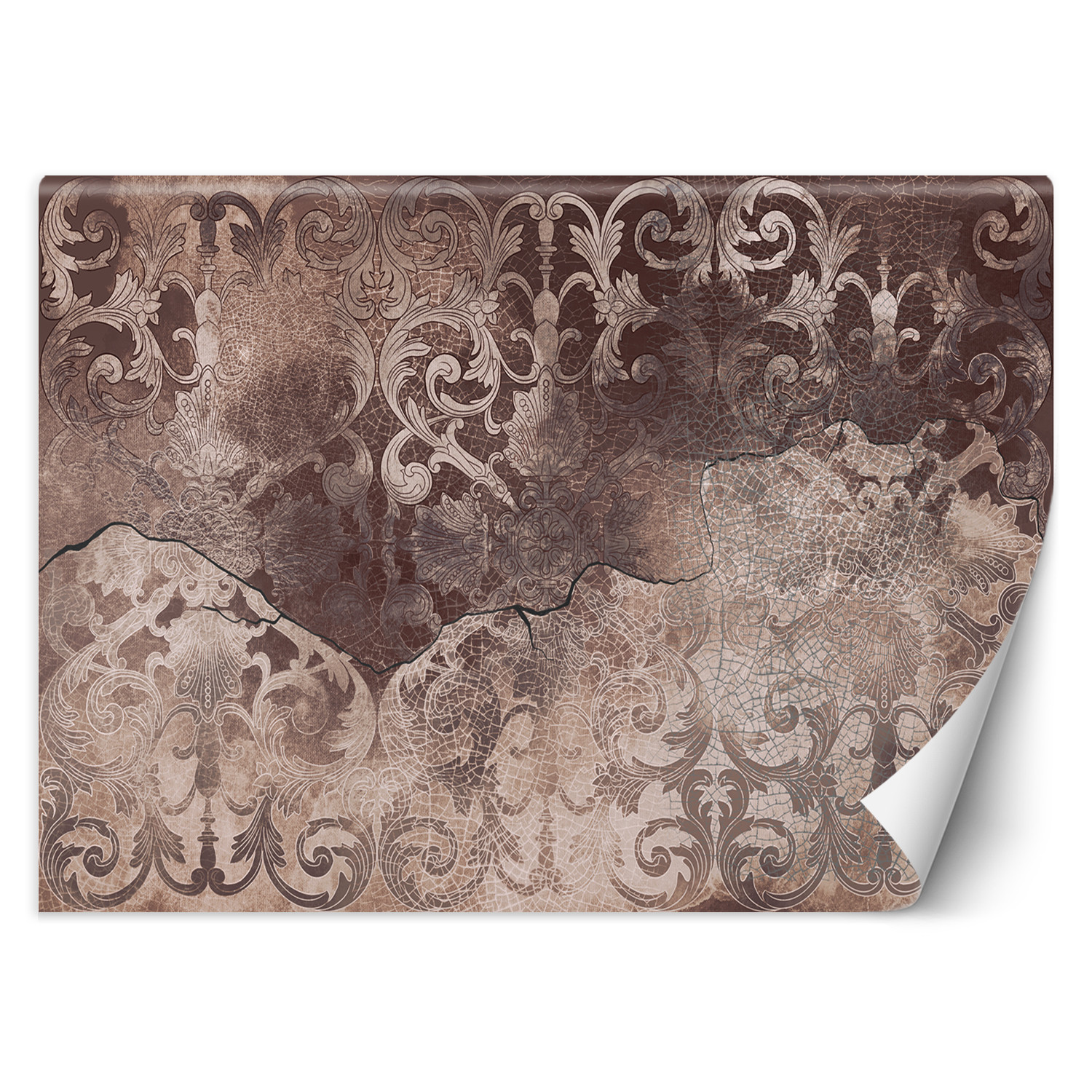 Feeby Fototapeta, Brązowy ornament vintage 150x105
