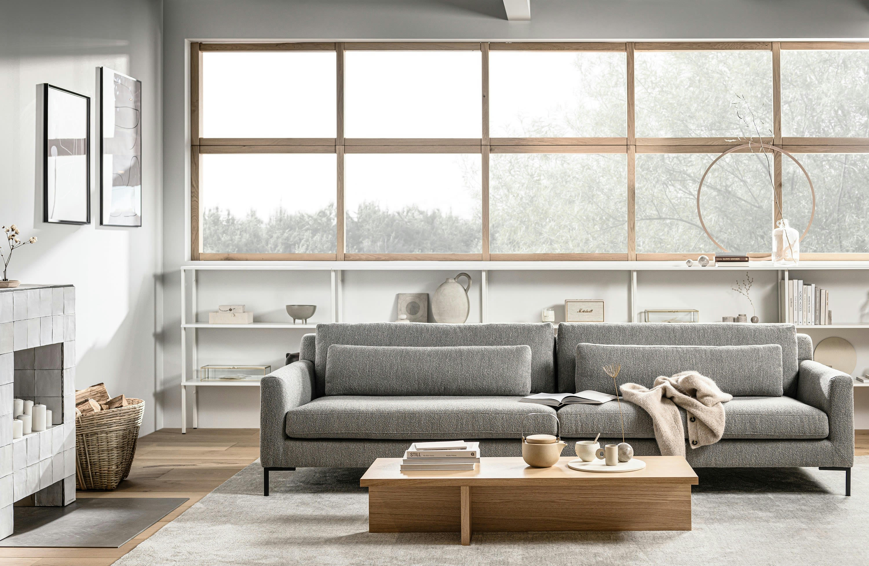 ANGLE - Table basse en bois beige