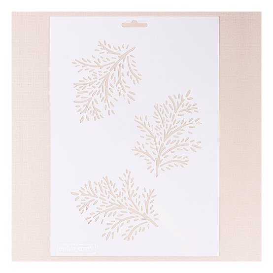 Leafy Branch Stencil 21cm x 29cm