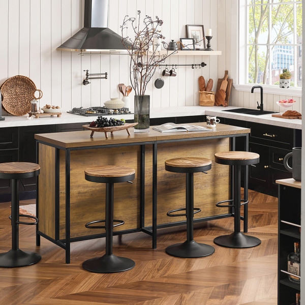 SoBuy Wyspa kuchenna Brązowy 170x60x88.5cm Przemysłowy KNL01-F