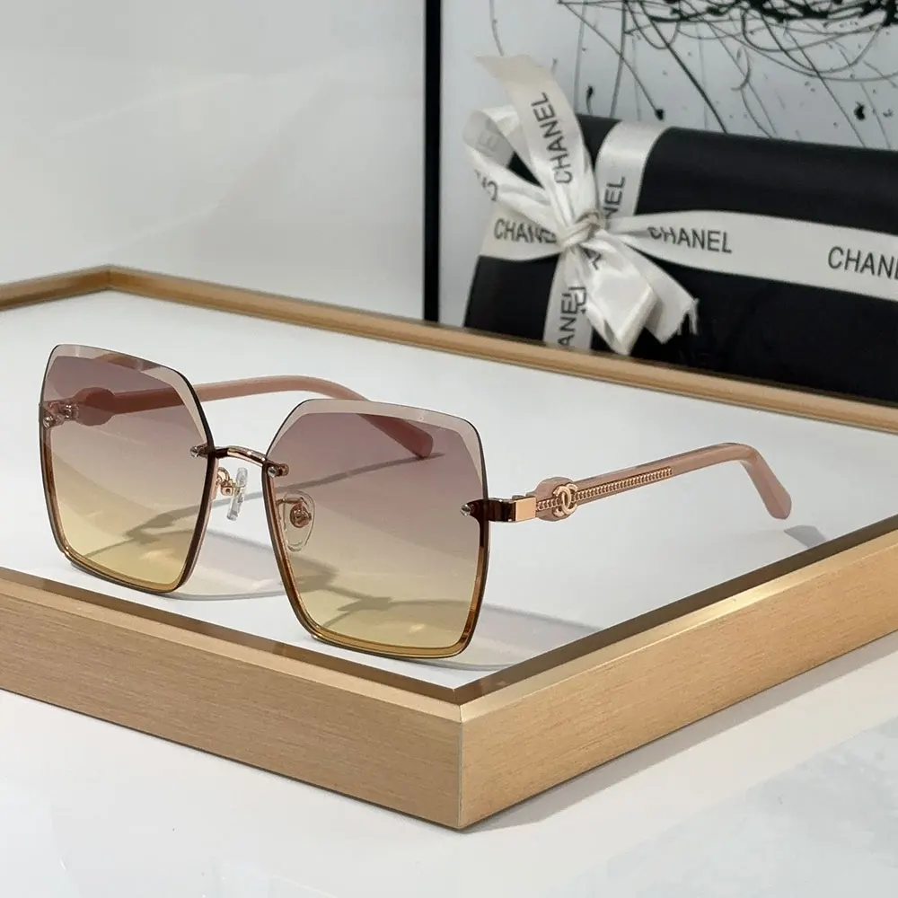 Chanel  Fashion half Frame Sunglasses
