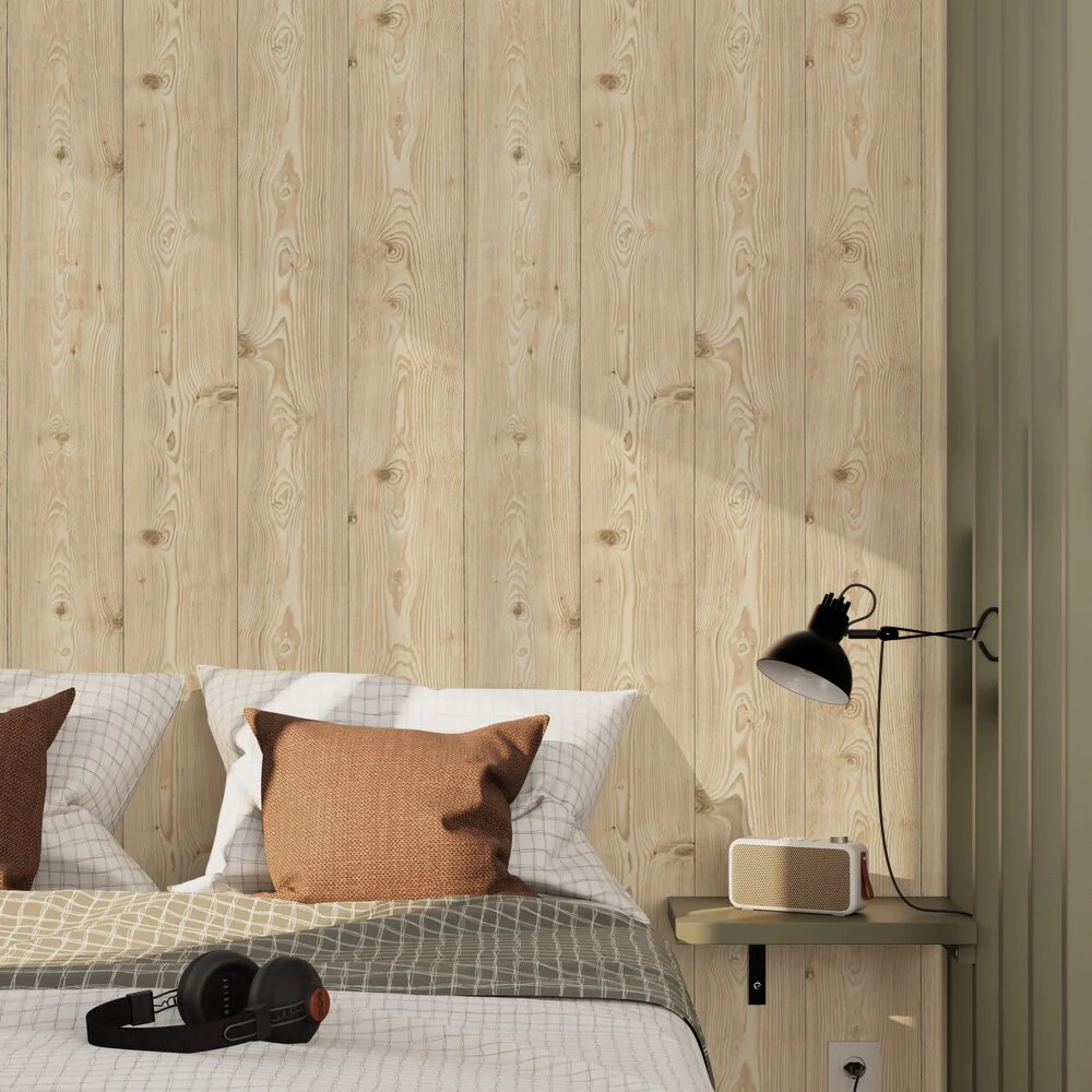 4MURS Papier peint intissé BROOKWOOD coloris bois chaud