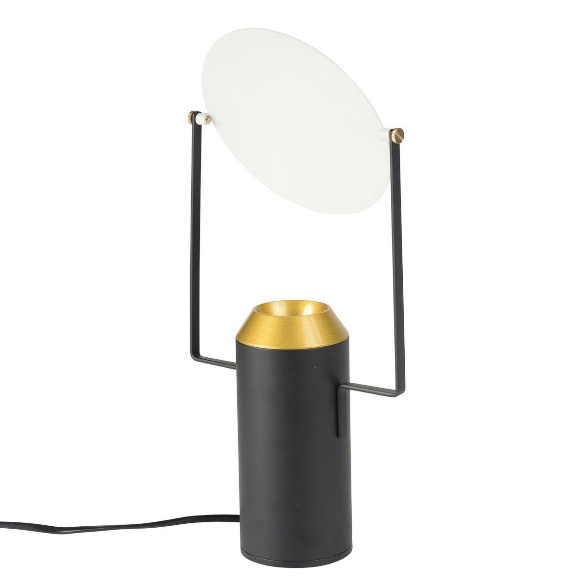 SOMBRERO - Lampe noir en fer et aluminium H32cm