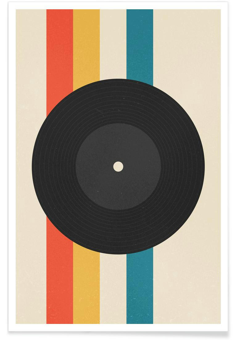 RECORD - Affiche multicolore & noir